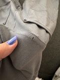 26- 2-10 grey faux denim Capri