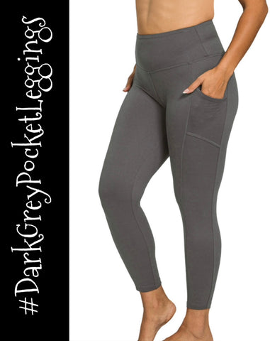 Dark Grey Pocket Leggings