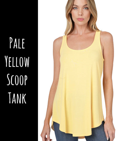 Pale Yellow Scoop Tank