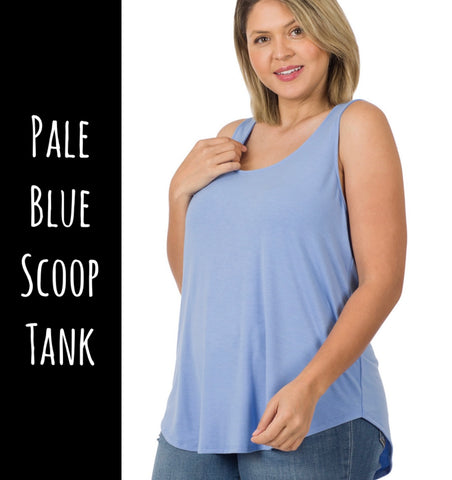 Pale Blue Scoop Tank