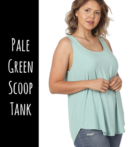 Pale Green Scoop Tank