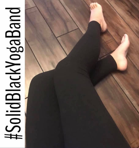 Solid Black Yoga Band 20-24