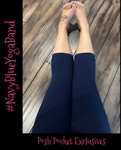 Navy Blue Yoga Capri - Posh Pocket Exclusives 12-18