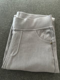 26- 2-10 grey faux denim Capri