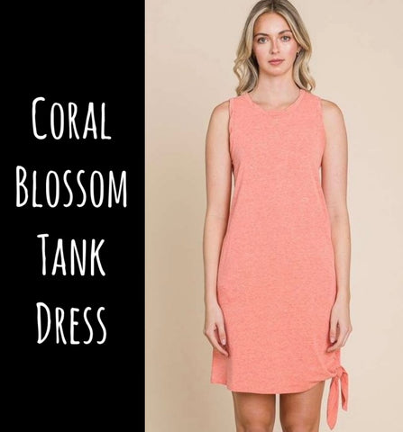 Coral Blossom Tank Dress