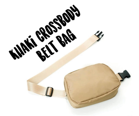 Khaki Crossbody Belt Bag