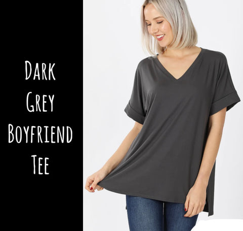 Dark Grey Boyfriend Tee
