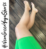 Neon Green Yoga Shorts - S, M, L, XL