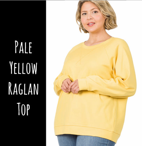 Pale Yellow Raglan Top