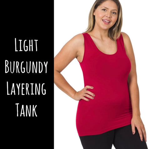 Light Burgundy Layering Tank
