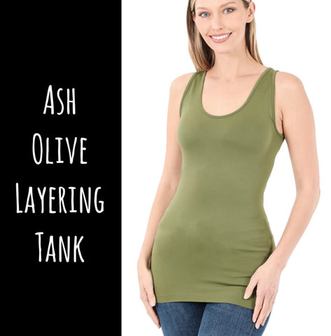 Ash Olive Layering Tank
