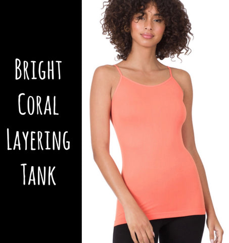 Bright Coral Layering Tank