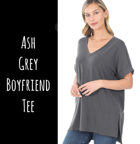Ash Grey Boyfriend Tee