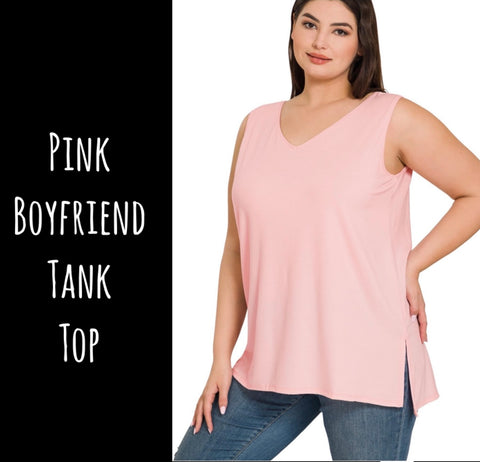 Pink Boyfriend Tank Top