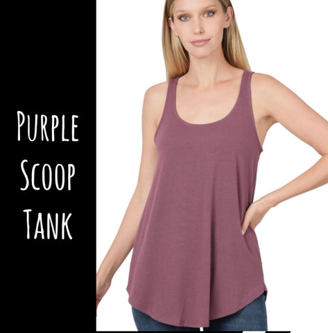 Purple Scoop Tank