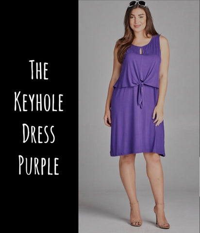 The Keyhole Dress - Purple - S, M, 2x