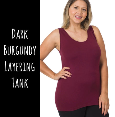Dark Burgundy Layering Tank
