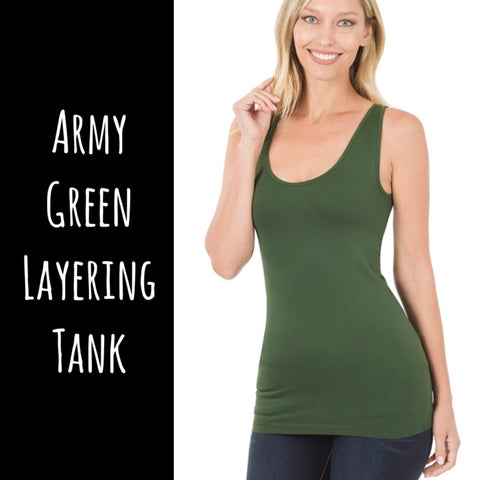 Army Green Layering Tank