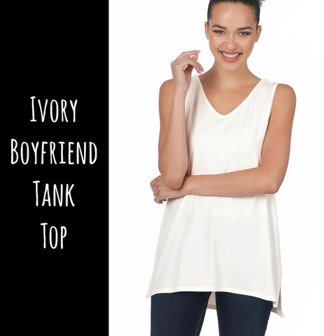 Ivory Boyfriend Tank Top