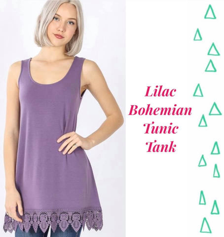 Lilac Bohemian Tunic Tank