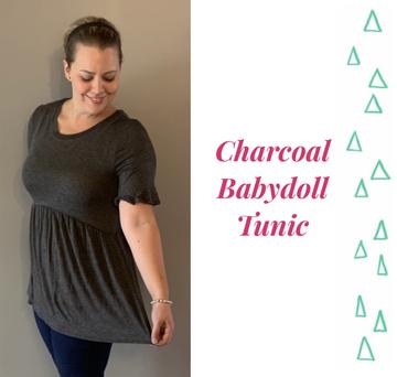 Charcoal Babydoll Tunic