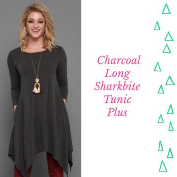 Charcoal Long Sharkbite Tunic