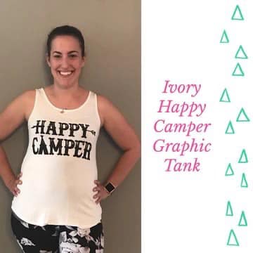White Happy Camper Graphic Tank