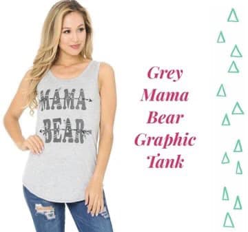 Grey Mama Bear Graphic Tank