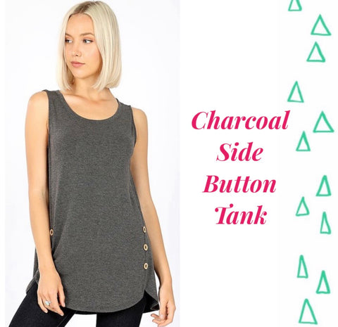 Charcoal Side Button Tank