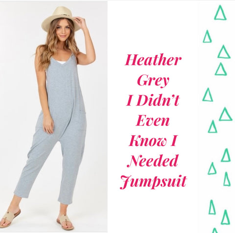 Heather Grey I didn’t even know I needed it jumpsuit