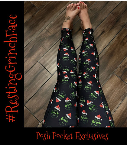 Resting Grinch Face Yoga Band 12-18 - Posh Pocket Exclusives