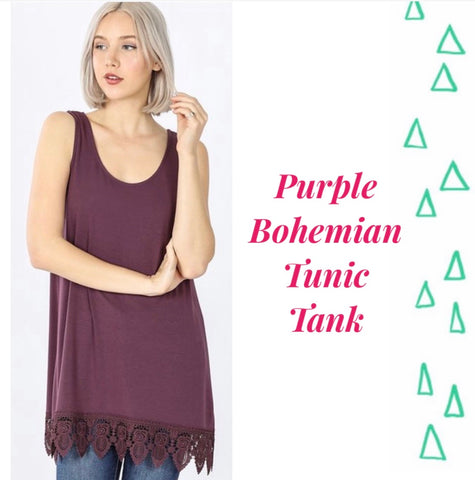 Purple Bohemian Tunic Tank