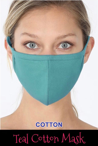 Teal Cotton Mask