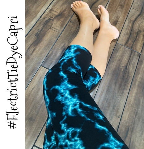 Electric Tie Dye Capri Ladies Size 2-10