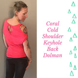 DD - Coral Cold shoulder dolman -M