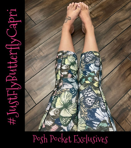 Just Fly Butterfly Yoga Capri Posh Pocket Exclusives 2-10