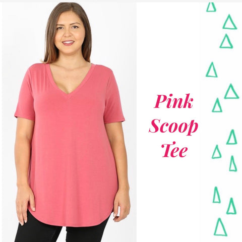 Pink Scoop Tee