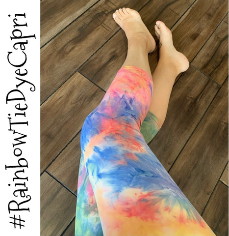 Rainbow Tie Dye Capri Ladies Size 2-10