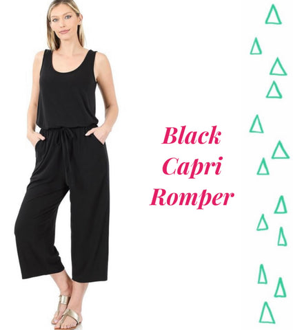 Black Capri Romper